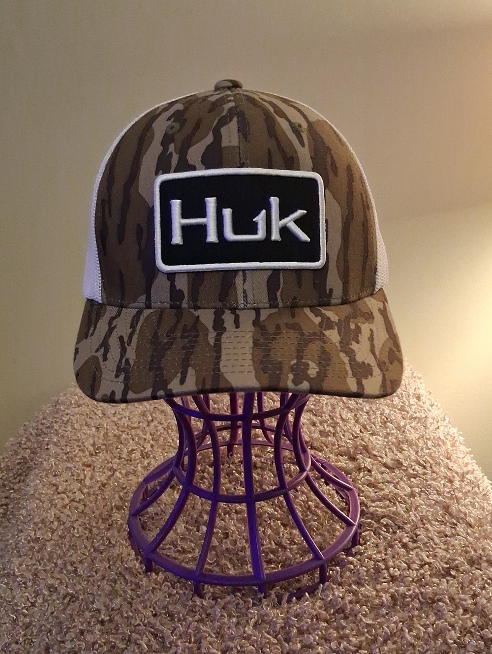 Huk Camo Trucker Hat - Brown and White